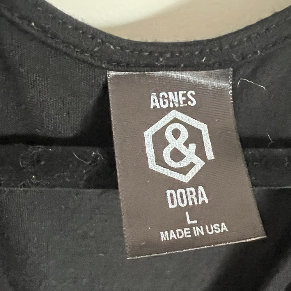 🕶️Agnes & Dora Sleeveless Maxi Dress Deep V-Neck Ruched Waist Black Size L - Picture 5 of 6